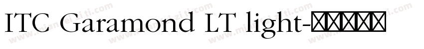 ITC Garamond LT light字体转换